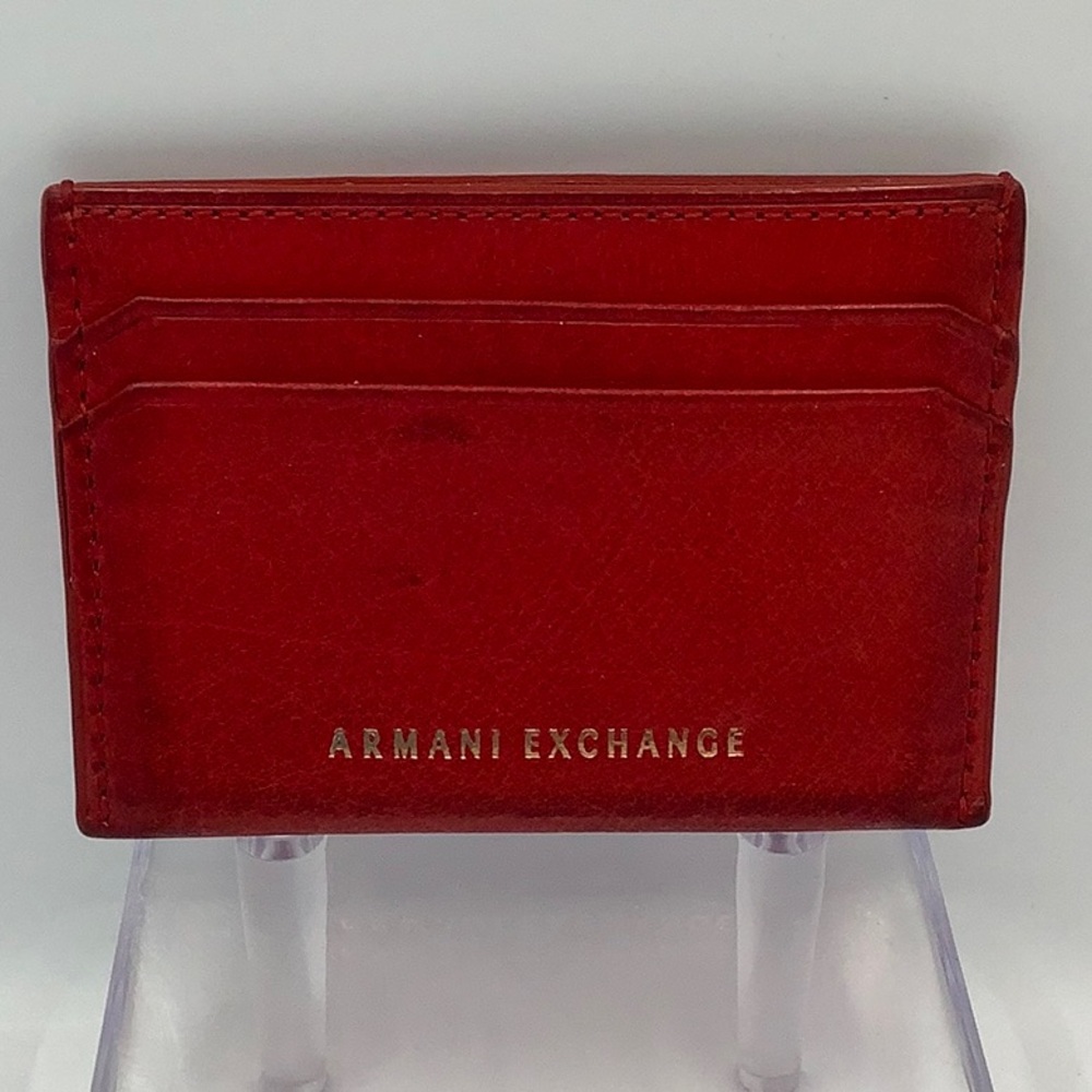 RARE 🦬 Buffalo Leather Armani Exchange Card Holder